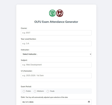 Attendance Generator